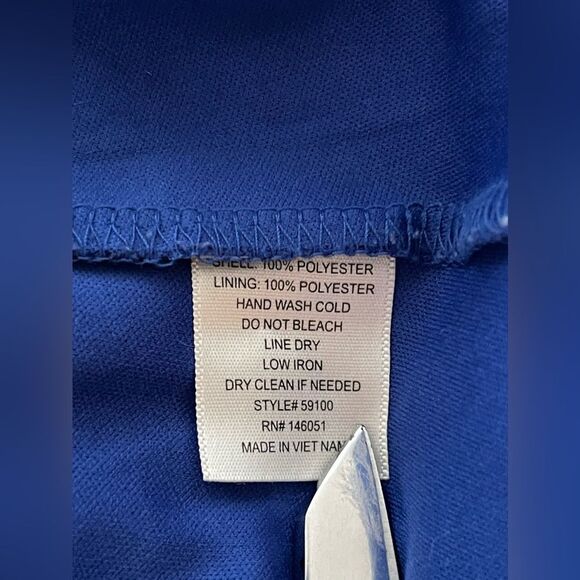 Monteau Womens Dress Size S Stripes Blue White Waist Band Pockets - Picture 7 of 7